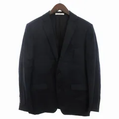 カルバンクライン CALVIN KLEIN テーラードジャケット シングル 2B 背抜き ウール 紺 ネイビー 36 ■SM3のサムネイル