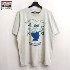 90s USA製 vintage Fruit of the Loom カレッジ プリント 半袖Ｔシャツ メンズ 表記XLサイズ
