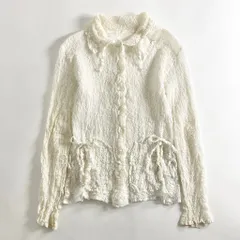 38a28 me ISSEY MIYAKE ミー イッセイミヤケ 日本製 長袖ブラウス カリフラワー シャツ ブラウス ポップコーン MI55FK128  ホワイト シワ加工のサムネイル