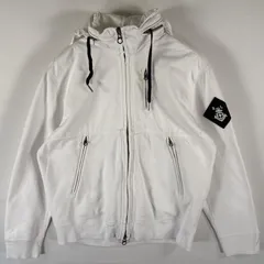 古着 ポロバイラルフローレン Polo by Ralph Lauren パーカー スウェット フルジップ セーリングジャケット 袖ワッペン M  ホワイト メンズ