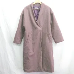 ◇ ⊇ fifth フィフス 長袖 ノーカラーコート サイズM パープル系 レディース E  【1411280015667】