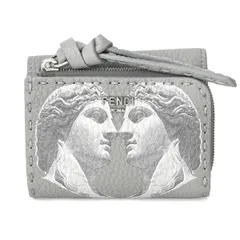 新品 フェンディ FENDI 3つ折り財布 ビーカブー グレー