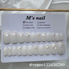 オーダーメイド/ネコポス可能/ネイルチップ22枚入り/全サイズ入り/