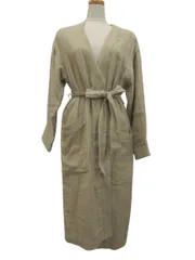 トゥデイフル TODAYFUL リネンガウンコート ロング丈 長袖 麻 ベージュ 36 S 羽織 上着 アウター