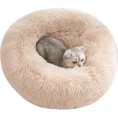 【人気商品】AYO ペットベッド ペットクッション ペットソファ 犬ベッド 猫ベッド 猫用 子犬 小型犬用ベッド 小動物用 ペット用品 ぐっすり眠る 耐噛み 丸型 ラウンド型 ドーナツ 柔か ふわもこ もふもふ かわいい 滑り止め付き 通年適用 サイズ・カラーのサムネイル