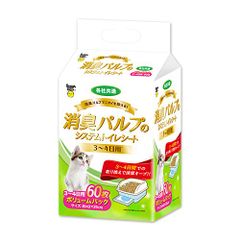 【迅速発送】スーパーキャット 消臭パルプのシステムトイレシート 3~4日用 60枚