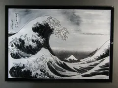 勝川春朗(葛飾北斎)「松に鳶」花鳥画 絹本 額装 勝川春朗(葛飾北斎)「松に鳶」花鳥画 絹本 額装