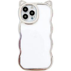 LuceTerra iPhone13 クリアケース 猫耳 スマホケース 可愛い 韓国 透明 iPhone13 silver 294