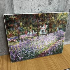 美品 クロード・モネ「ジヴェルニーのモネの庭、アイリス 」1900年 キャンバスアート MG1381