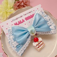 オーガンジーリボン♡ツイン♡ヘアゴム♡うさぎ うさぎ♡ ゆめかわ チュールリボン ツイン ハンドメイド リボン