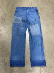 70s フレンチ モールスキンパンツ フェード パッチワーク 襤褸 ヴィンテージ 1970's FRANCE製 [DUBURE & DEVERCHERE] フレンチ モールスキン