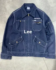【ヴィンテージ】リー　ノーカラーワークジャケット L ブラック　レイヤード it-654777efea9fa-1200.jpg
