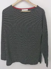 ◇ NOBLE ノーブル ボーダー 長袖 カットソー ブラック ホワイト レディース P  【中古】 【1209270005220】