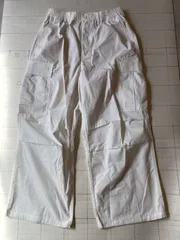 ト2509-⑧-5250 ジーユー　GU ホワイトカーゴパンツ　 L