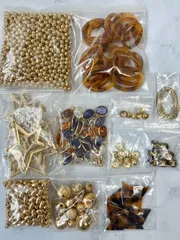 ハンドメイド　パーツ　ビーズ　詰め合わせセット　ゴールド
