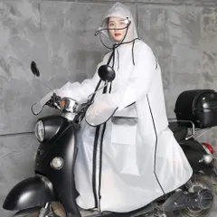 ☆ ホワイト ☆ XLサイズ ☆ レインコート ロング丈 男女兼用 mmrc220a レインコート 自転車 通学 リュック レインポンチョ レインウェア レインウエア 雨具 カッパ ロング丈 ロング レディース メンズ 二重ツバ リュック対応 ポケット