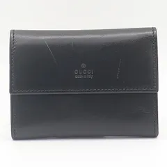 良品 グッチ ブラック カードケースシルバー金具 2000000 NSK MTM