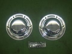 【未使用】デコトラ  クロムステーション フロントハブキャップ 左右