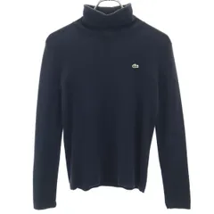 LACOSTE ラコステ 長袖 タートルネック セーター 38 黒 ニット レディース 古着