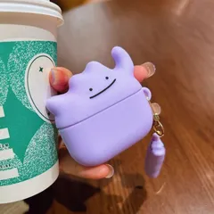 メタモン AirPods4ケース 可愛い AirPods Pro第2世代 シリコンケース AirPodsケース AirPodsケース 銀色 AirPodsPro対応 AirPodsProケース
