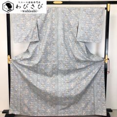 袋帯 西陣花織 笆蕉糸真綿バンブー和紙織 水銀色 ガード加工 O-5043