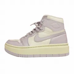 23SS ナイキ NIKE WMNS AIR JORDAN 1 ELEVATE HIGH ウィメンズ エア ジョーダン 1 エレベート スニーカー DN3253-105 ロゴ レザー サイドジップ シューズ 靴 25.0