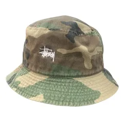 LION様　90s-00s old stussy ハット　camo 迷彩 90's OLD STUSSY 