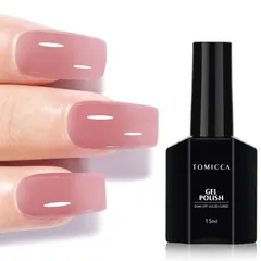 【数量限定】UV/LED対応 15ml 初心者＆プロ適用 透明感ある ダークヌード ポリッシュタイプ 単色 シアーカラージェル セルフネイル（ライトパープル） ジェルネイル TOMICCA