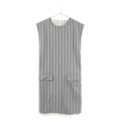 Acne Studios (アクネ ストゥディオズ) Paneled Pinstripe Chain Detail パネル ピンストライプ チェーン ベスト グレー レディース FN-WN-DRES000314のサムネイル