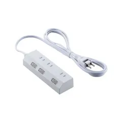 送料無料 【新品 未使用 未開梱】 エレコム　ELECOM　電源タップ 2m 3個口 ほこりシャッター 雷ガード 個別スイッチ ホワイト　T-IS01M-2320WH