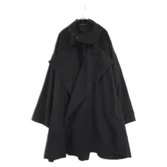 Yohji Yamamoto POUR HOMME (ヨウジヤマモト プールオム) 21AW Coat wrinkle gabardine セミダブルドレープコート HX-C04-100 ブラックのサムネイル