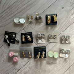 未使用】ピアス まとめ売り 大量セット コットンパール ラインストーン