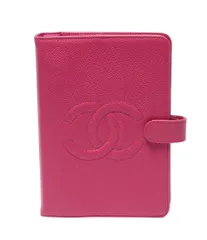 CHANEL - CHANEL 手帳カバー 手帳ケース スケジュール帳 レッド シャネル手帳カバー 赤 レディース 手帳カバー CHANEL 中古