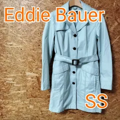 Eddie Bauer　エディー　バウアー　レディース　スプリングコート　トレンチコート　コート　水色　ミントブルー　ブルー　グリーン　青　緑　サックスブルー　XS  (22156 bbb1000)