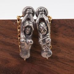 希少 限定品 アガット オパール×ダイヤ フック ピアス K10/24