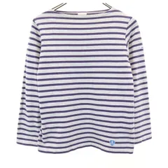 ORCIVAL オーシバル フランス製 ボーダー柄 長袖 バスクシャツ 0 グレー レディース 古着