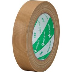 （まとめ買い）ニチバン 布粘着テープ 25mm×25m 黄土色 121N-25 【10個セット】