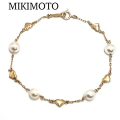 MIKIMOTO K18パール2連ブレスレット 21.8g /750YG