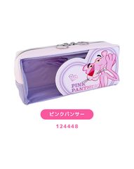クリア窓 ペンケース ピンクパンサー BOXペンケース 筆箱 クリア ペンポーチ ポーチ マチ広 かわいい 女の子 男の子 小学生 中学生 ボックス ファスナー 合皮 軽い 軽量 使いやすい 大容量 たっぷり 文房具 収納 ペン シンプル キャラ キャラクター