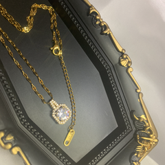 【K's store2021】韓国大人気　ジルコン　18K ネックレス　キラキラ