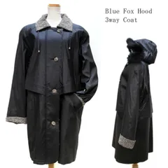 フォックス ファー トリム フード付 ポリエステル ハーフコート 送料無料 レディース ギフト プレゼント