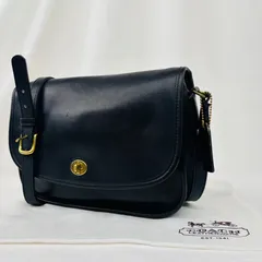 【時を超えるクラシック✨】　COACH オールドコーチ　ショルダーバッグ ターンロック グラブタンレザー ヴィンテージ Y2K　黒