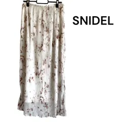 SNIDEL ロングスカート　サイズ1　プリーツスカート　おしゃれ　清楚　春夏 可愛い　お姉さま　シフォン プリント