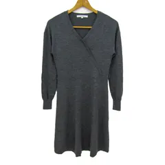 アンタイトル ニットワンピース 長袖 ウール100% ブランド トップス レディース Mサイズ グレー UNTITLED 【中古】