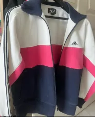 アディダス 3本線 カラー ブロック トラック クロップド ジャケット