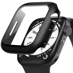 【特価セール】POLINK for Apple Watch用 ケース Series 9/8/7/6/5/4/SE2/SE 45mm PC素材 強化ガラス アップルウォッチ 保護用カバー 超薄型 高耐久 耐衝撃 高透過率 指紋防止 for Apple Watch
