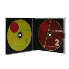 CDケース 日本製17mm厚2枚収納DUOケース ブラック 3個 CD/DVD/ブルーレイケースとしても使えるジュエルケース 0