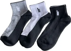 ゴーセン　メンズ3足組ハーフソックス　25-28㎝F25MH3P