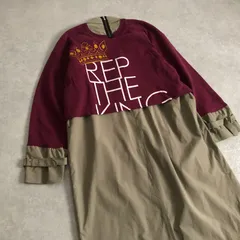 1点物 末(sue) ヴィンテージ  リメイク ドッキング スウェット x ピーチスキン ステンカラー コート REMAKE