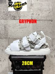 ドクターマーチン GRYPHON レザーサンダル 28cm ホワイト グリフォン Dr.Martens
